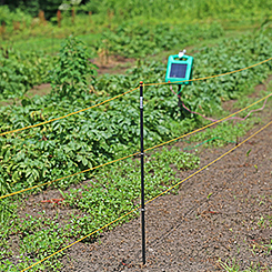 Agricultural materials such as support poles for electric fences to prevent animal damage, and dairy related products